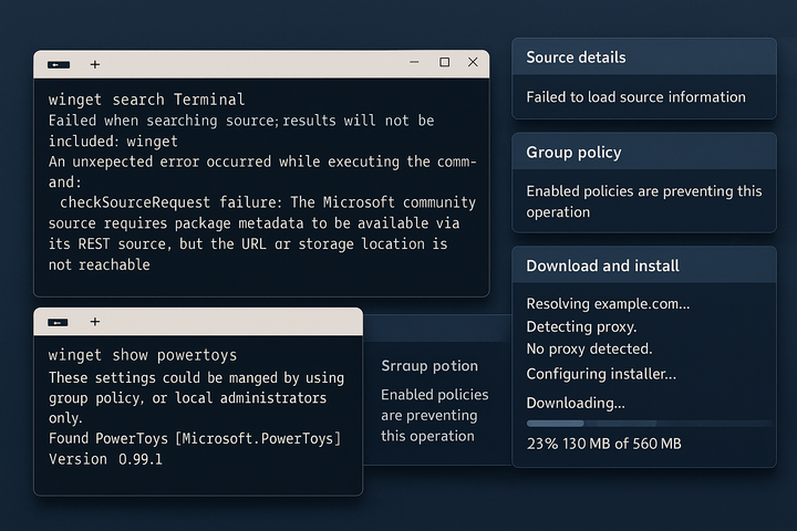 Troubleshooting WinGet Errors in Real Windows Environments